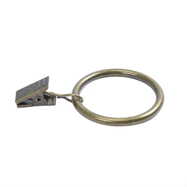 20 Stk Metal Draperi Clips Med Ringer Dekorativ Draperi Vindu Gardin Ring Red Bronze
