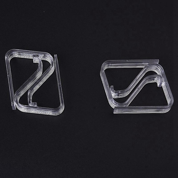 12 st Hemfest Klämmor för Bordduk i Klar Plast 20mm-35mm