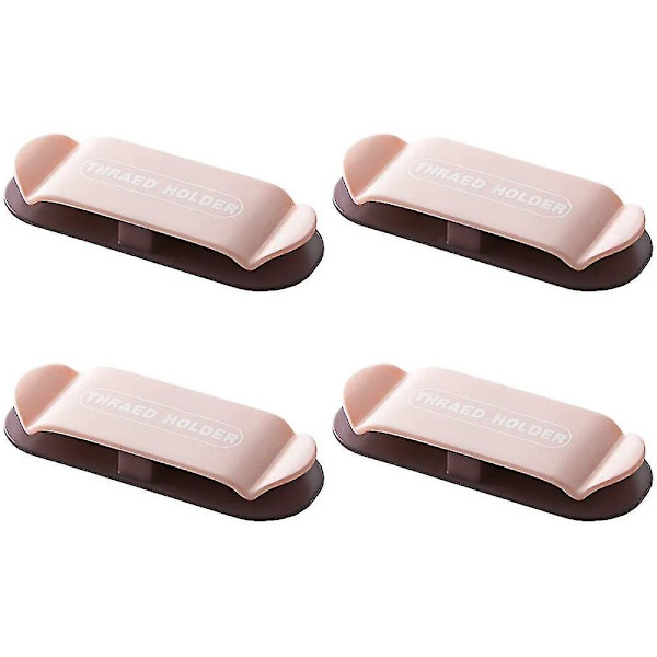 Kabelhållare Klipp 4-pack Sladdorganisator Hantering Klipp Självhäftande Pink