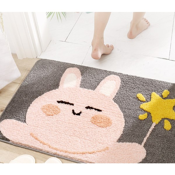 40*60cm Cartoon Star Rabbit Bathroom Non-Slip Floor Mat,