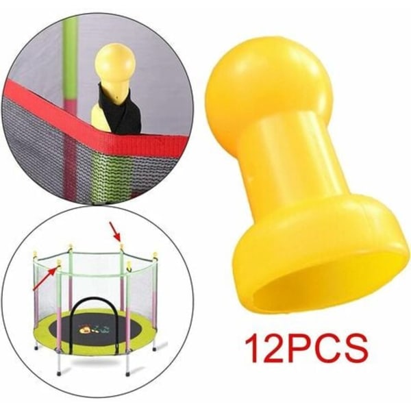 12 x Trampolinlock Postlock Trampolintillbehör 8x5cm Gul
