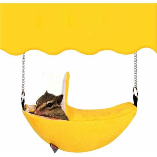 Hamsterhus kæledyrshus tilbehør 1stk 20*6.5cm（gul）