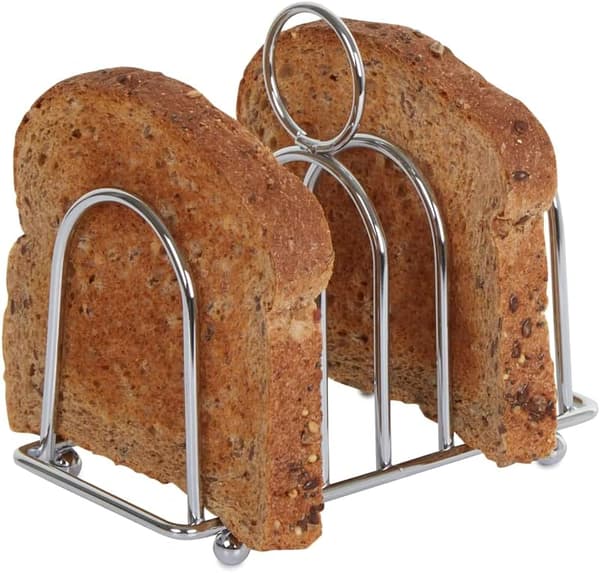 1 brødrister i rustfrit stål, elektrisk brødrister