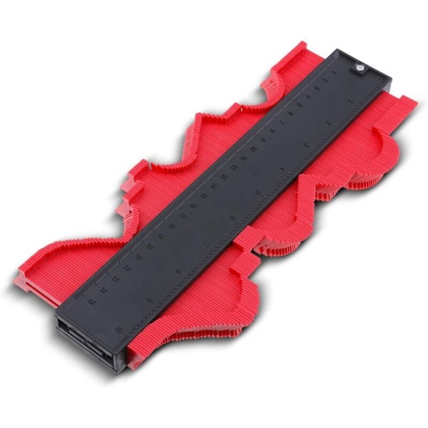 Oregelbunden profilmätare Radianmätare Profilmätare (25 cm röd) Lämplig för verktygsrum