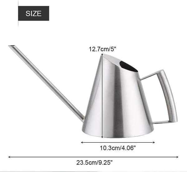 400 ml lang tut vannkanne i rustfritt metall (sandblåst)