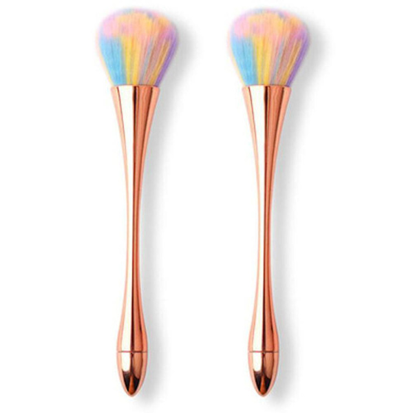 Støvbørste Blød Stor Mineralpudderbørste, Kabuki Makeupbørster Blød Fluffy Foundation, Daglig Makeup Iridescent