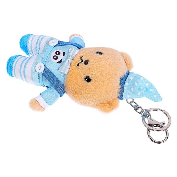 1pc Cartoon Bear Design Keychain Lovely Plush Doll Bag Pendant Chic Kids Gift