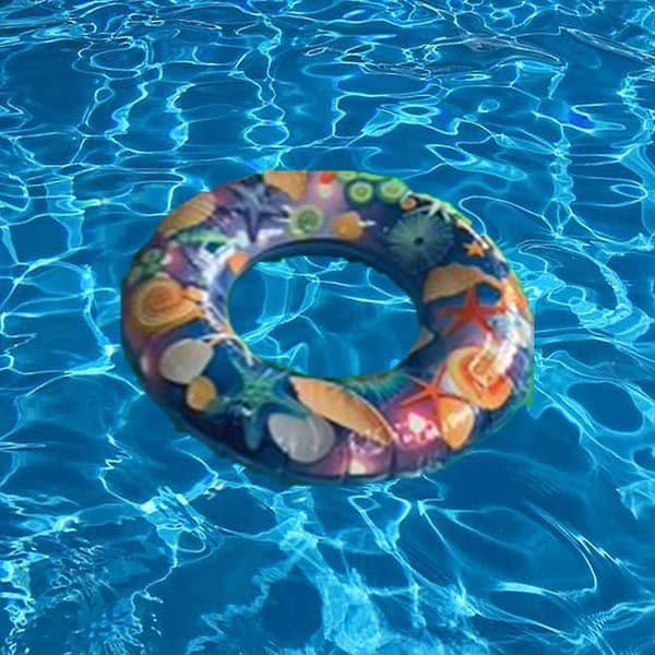 Badringar Pool Simring Uppblåsbar Flytbräda Flottör Vatten Simrör Sommar Strandfest Dekoration Starfish 90