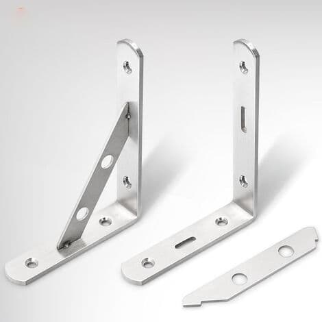 150mm Foldbare Hyller i Rustfritt Stål, Foldbar Vegghylle, Triangulær Støtte Ramme, For Bord, Benker og Hyller