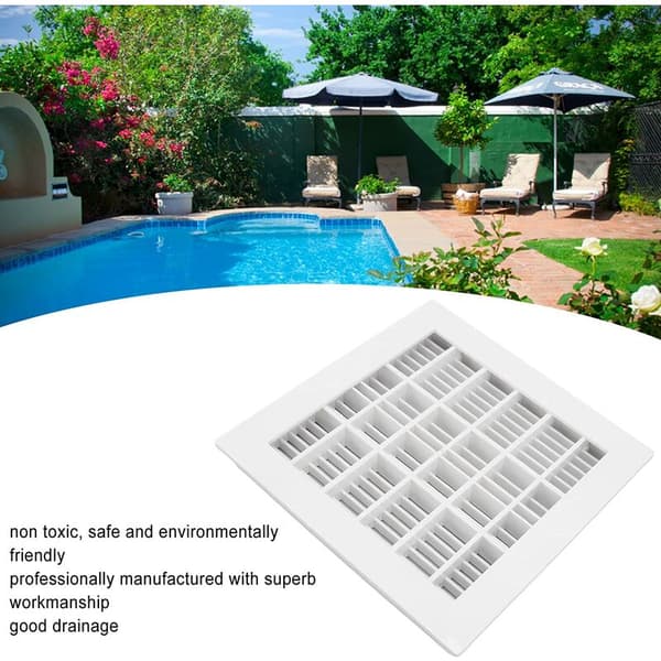25×25cm Hovedrække SP-1031ABS Materiale Pool Afløbsbræt Indløbsafløbstilbehør Velegnet til udendørs, værktøjsrum