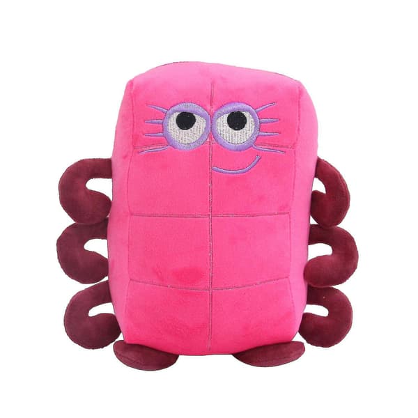 Plush Leksaker med Block, Nummer 1-10, Anime-Nummer-Plush Leksaker Rose Red