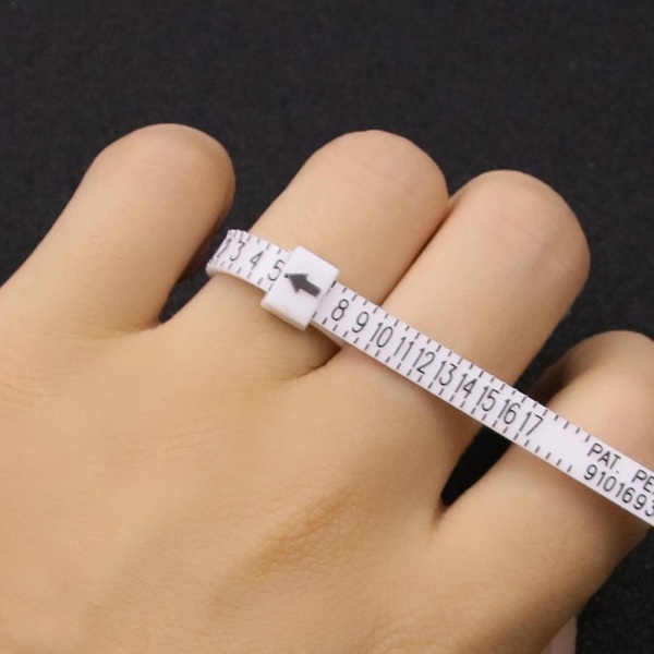 Storlek på fingerring i Storbritannien/USA, måttband för handgjorda smycken UK