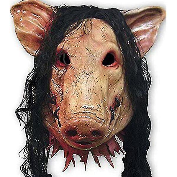 Halloween Party Show Celebration Prop, Cosplay Animal Pig Ghost Horror Head Mask