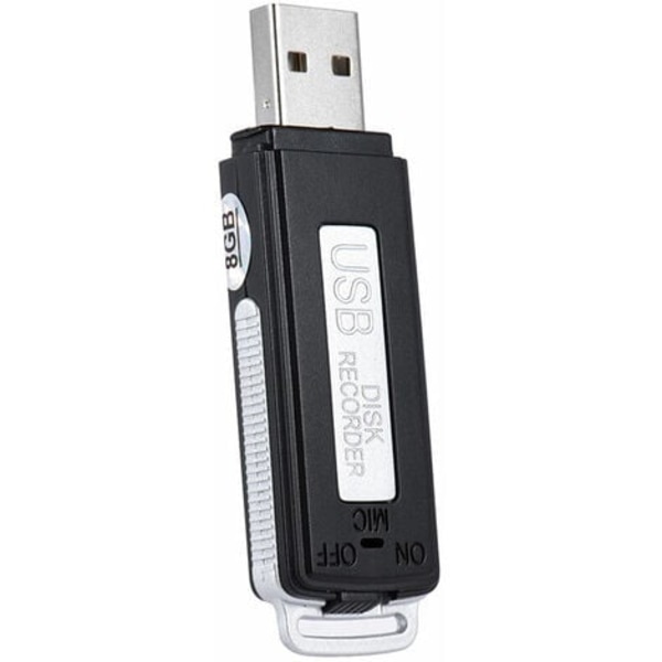Bærbar 8GB USB-disk lyd- og stemmeopptaker