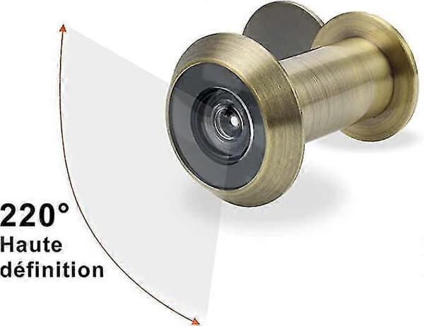 Rustfrit stål dørkigger - 14 mm dørkigger til montering i 35-55 mm dørblade i en bred vinkel på 220 Jskee