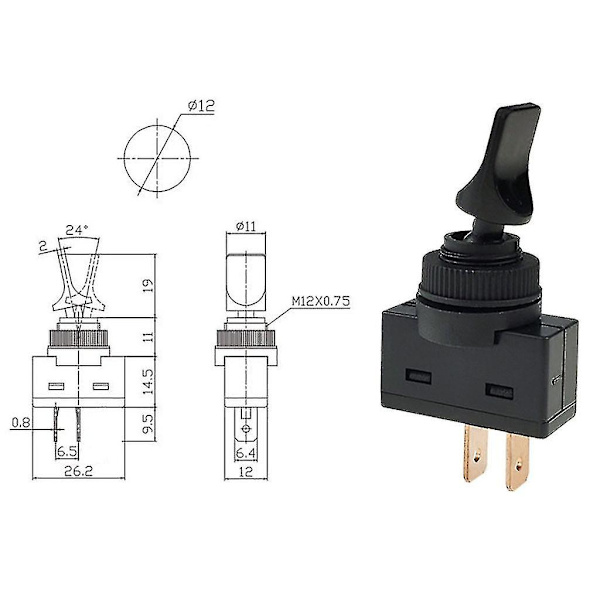 Gul Bil Båd Lastbil Led Belysning Toggle Switch Med Flyvemaskine Flip Sikkerhed Op Kapsel Dæksel