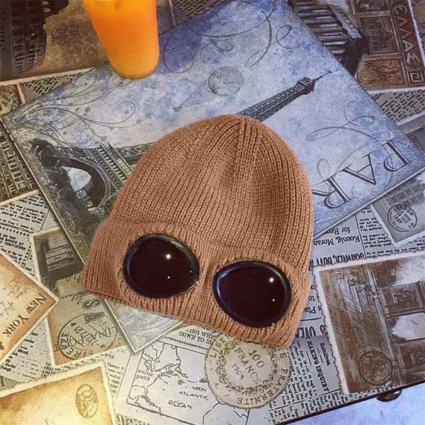Unisex Ullstickad Glasögonmössa, Varm Vintertrendig Hatt