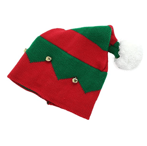 Til 1-6 årige, Børns Jule Elf Hat Strikket Jule Elf