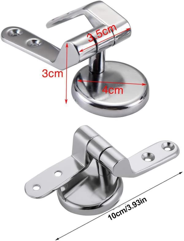 1 sarja WC-istuimen saranat, kromattu WC-istuin