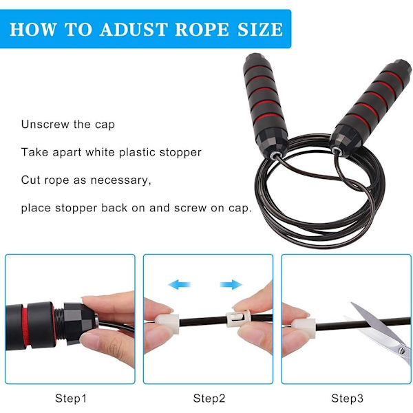 Hopprep Sport, 2,8 m Justerbart Snabbhopprep