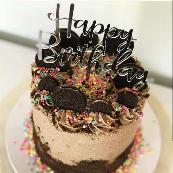 12 Pakk (gull, roségull, sølv, blå*3) Gratulerer med dagen kake