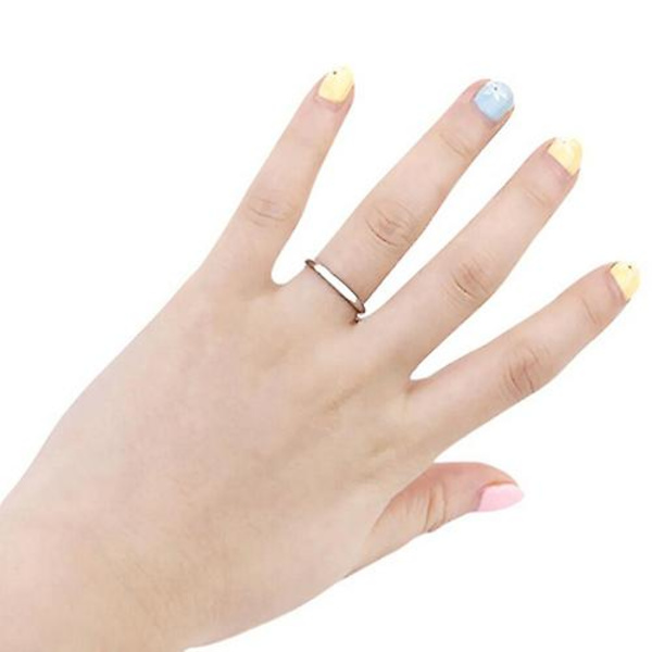 Unisex Komfort Fit Glat Bryllupsbånd i Rustfrit Stål, 2 mm Bredde 8