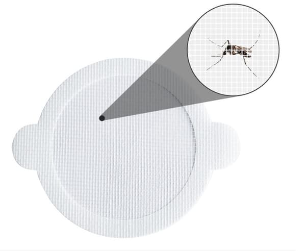 2 stk. engangsgulvafløbssticker (myggesticker + hårsticker (10 stk./pakke)),