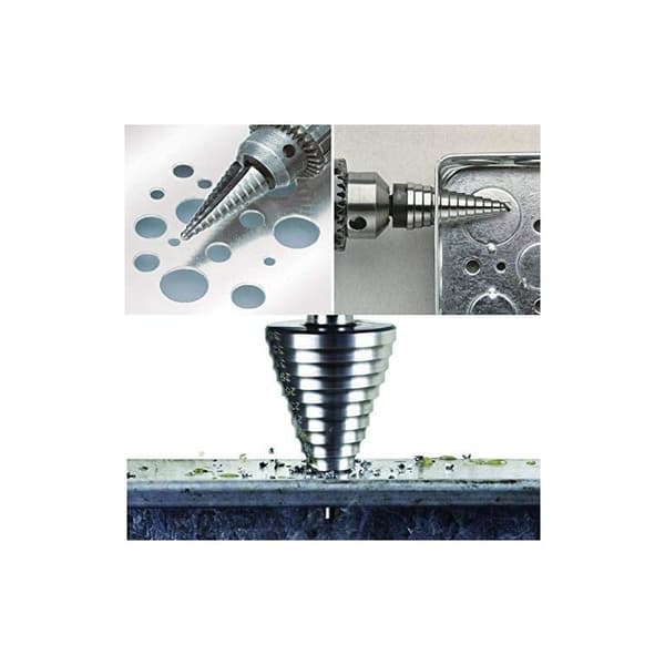 13 Titanium Trin Drill Bits, 5-35cm Højhastigheds Stål Koniske Drill Bits til Plademetal Hulskæring, Multi-Størrelse HSS Ste