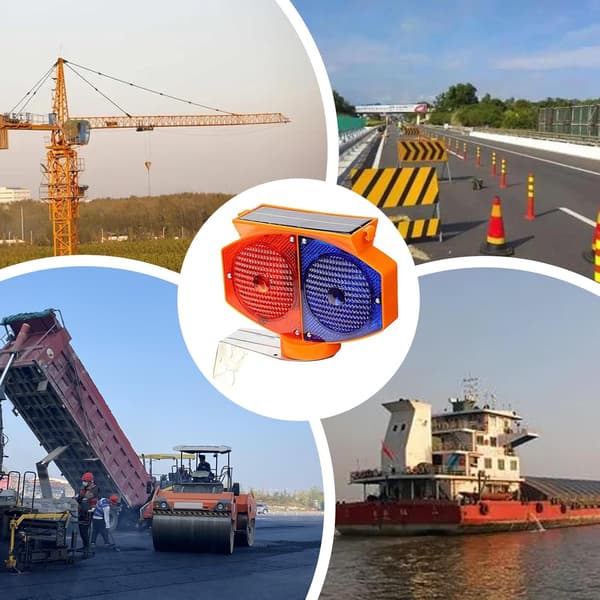 Solar blinkende advarselslys | Sikkerhedsvejblokade advarselslys | Dobbeltsidet solcelle advarselslys