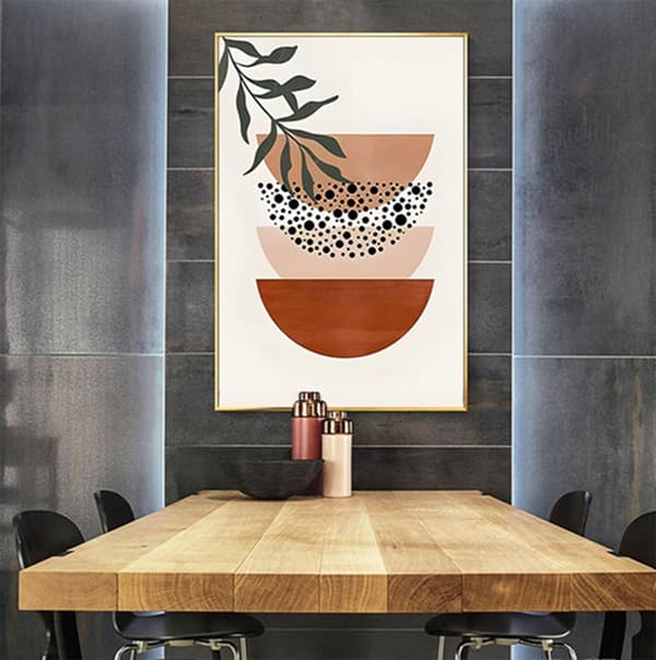Boho Dekorativa Bilder, Modern Abstrakt Konst Väggkonst, Bohemisk Postersats, Oinramad (40x60 cm * 3 stycken)