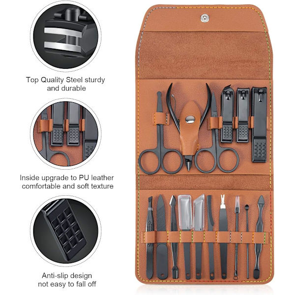 1 stk Manicure Pedicure Sæt - Professionel Negleklipper Rustfrit