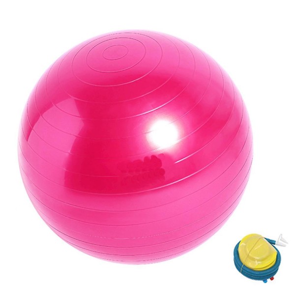 Balance Stabilitetsbold, Yogabold Med Pumpe Pink 55Cm