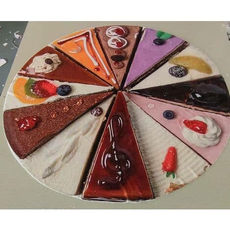 1,2 m rund kreativ lurteppe stil 6
