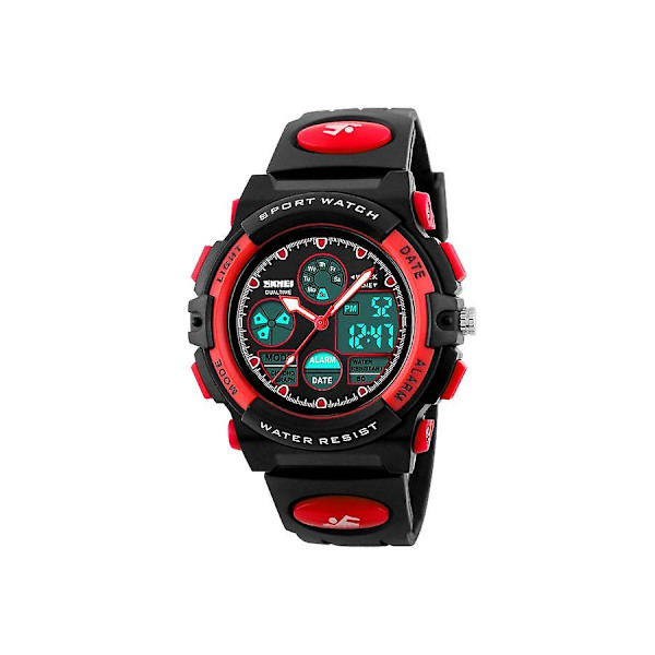 Barne-sportsvanntett analog/digital armbåndsur 1163
