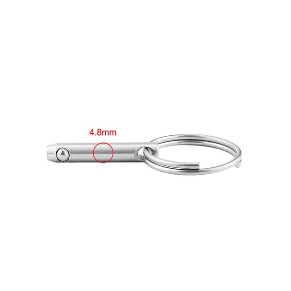 316 Rustfrit Stål Båd Top Dæk Hængsel Quick Release Pin 4.8 x 35mm