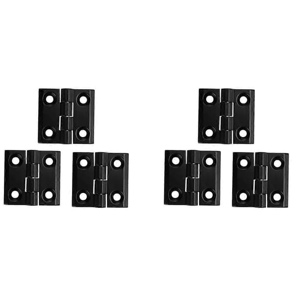 6 x Sort Aluminium Møbel Skabsdør Hængsel 50mm x 50mm Sort