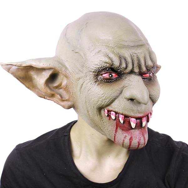 Läskig Skräck Zombie Djävul Helhuvudmask Halloween Kostym Cosplay Rekvisita Vuxna
