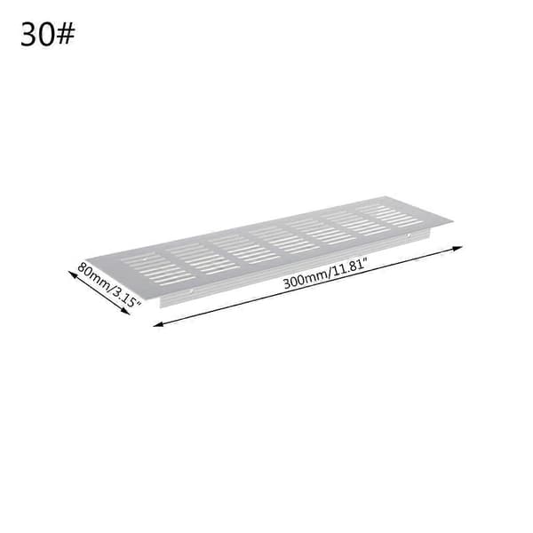 Luftventil Aluminium Ventilationsgaller Flera Storlekar Andningsbar Luftventil 30cm Silver