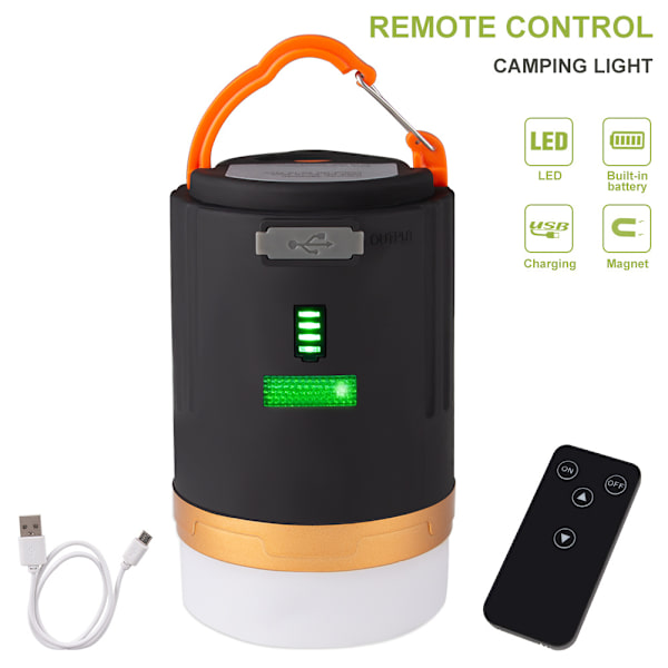 1 stk USB-oppladbart campinglys LED campinglys med