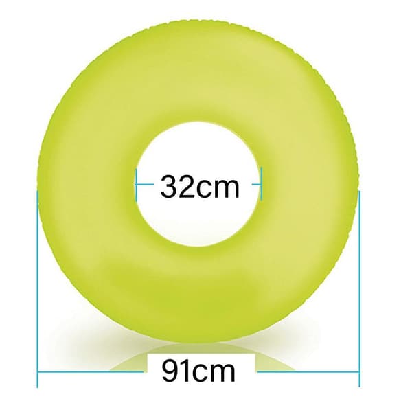 Simhjälpmedel Neon Simring Uppblåsbar Simring Pool Float Och Ring
