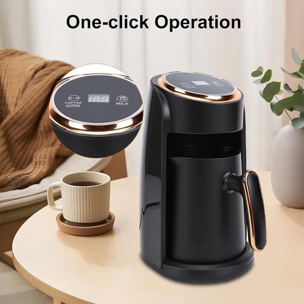 Automatisk kaffemaskine med 600W dampsystem og automatisk slukning, perfekt til 3 til 5 kopper.