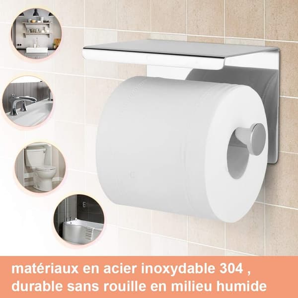 Toiletpapirholder i rustfrit stål 304 (sølv)
