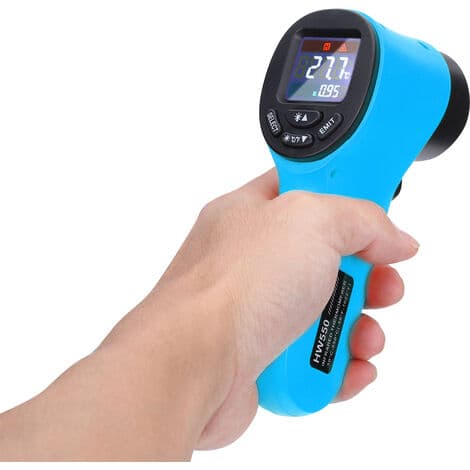 Bærbar berøringsfri digital infrarød termometer pyrometer akvarium LCD laser utendørs termometer industrielt termometer