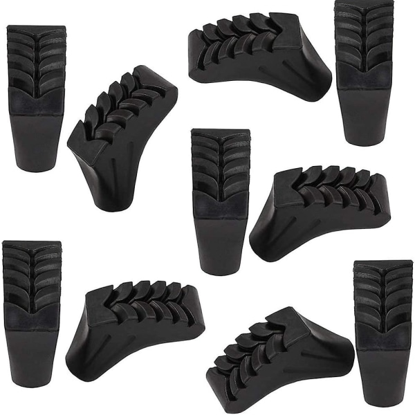 10 stk. Spidser til Stokke Nordic Walking Pads Udskiftningsspids Gummi Nordic Walking Stokke Pads Til Vandrestokke Til Vandrestokke
