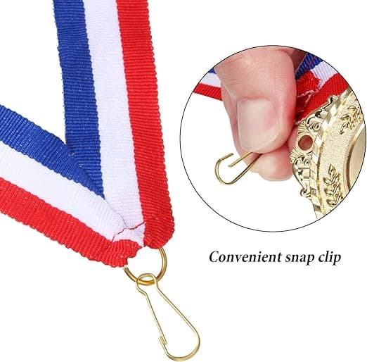 25 Røde, Hvide og Blå Medaljer, Båndpræmier, Halsbånd