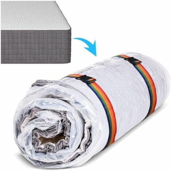 Vakuumpåse för madrass/täckeförvaringsväska - platsbesparande vakuumförvaringspåsar för extra stor tung latex/svampmadrass