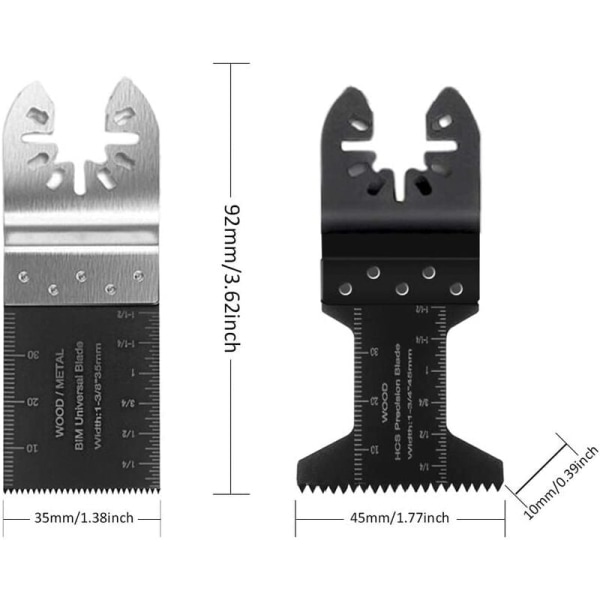 Universal skatteklinge 21pcs sett multifunksjonell sagblad universal sagblad egnet for treskjæring,
