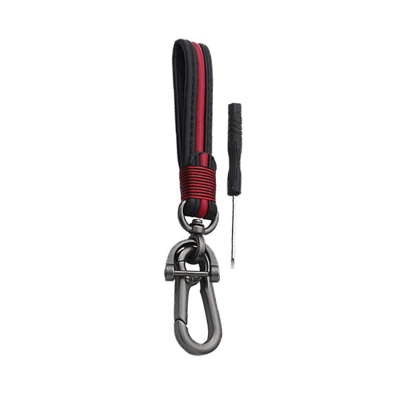 1 st bilnyckel midja hänge läder nyckelringar midja hängande dekor kreativ metall midja nyckelring brun Red