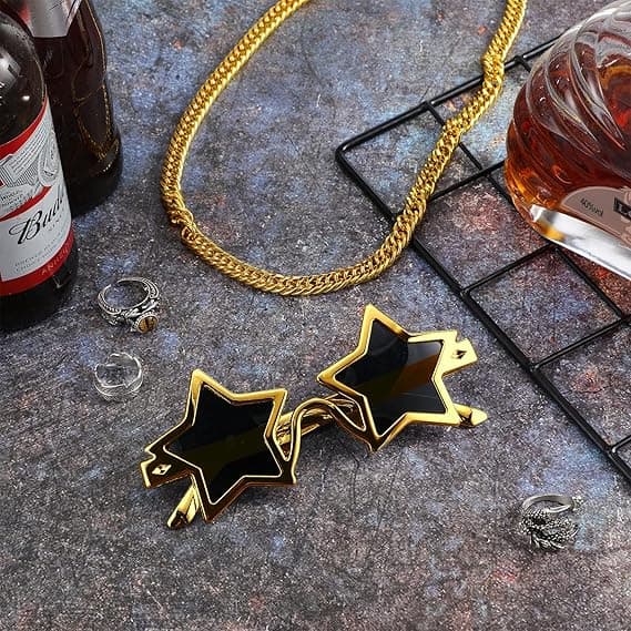 2 guld stjerne solbriller Pentagram solbriller, nyhed Jul
