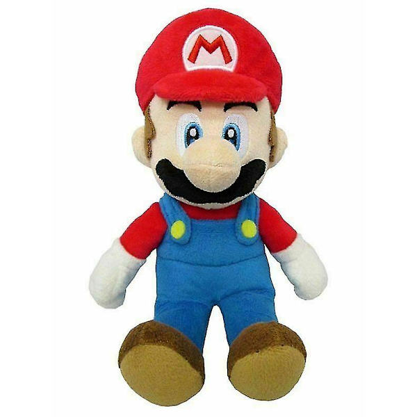 25cm Super Mario Bros Plyschdocka Mario Luigi Mjuk Leksak A red